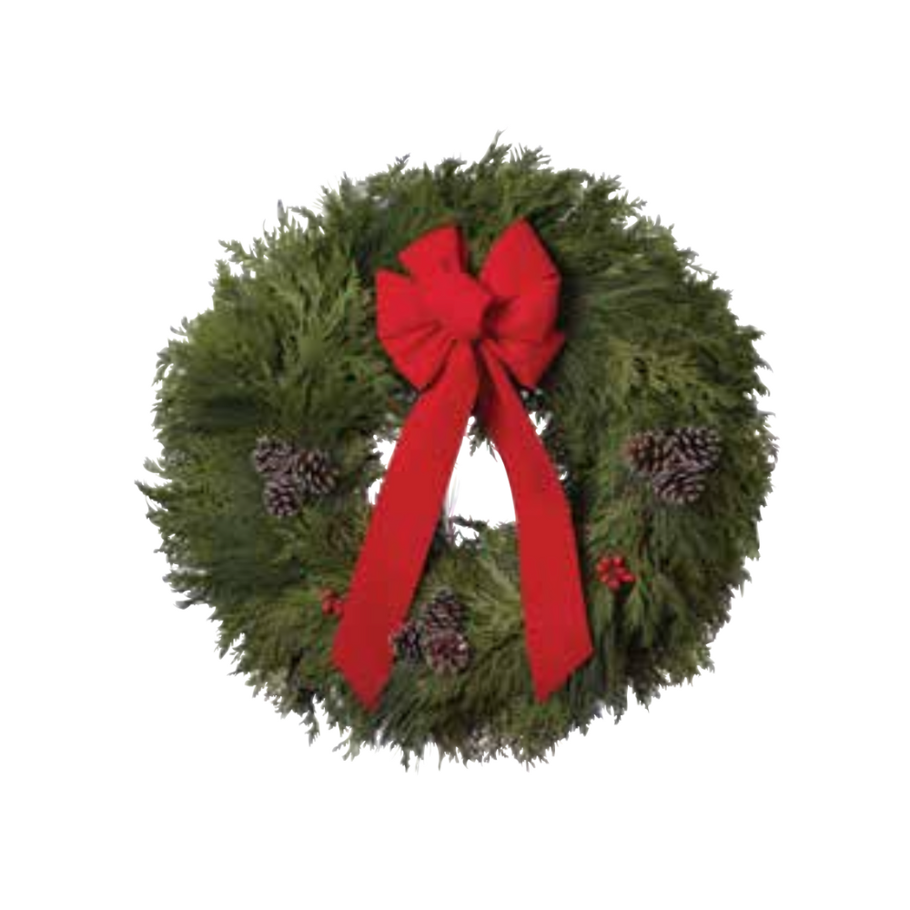 #17 24" Cedar and Pine Wreath (Retail Item)